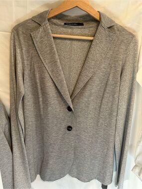 Marc Cain Heather Gray Knit Blazer